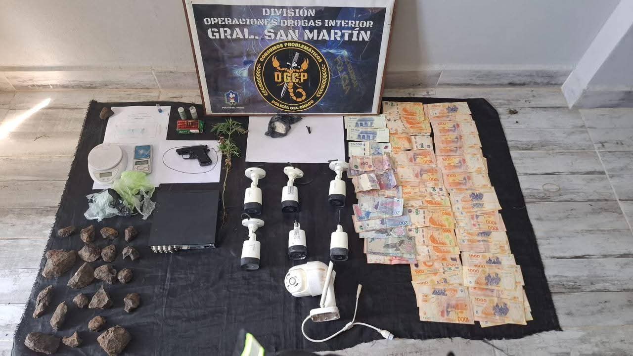 NUEVO GOLPE AL NARCOTRÁFICO EN GANCEDO Y EN SÁENZ PEÑA: SECUESTRAN DROGAS, DINERO Y ARMAS.
