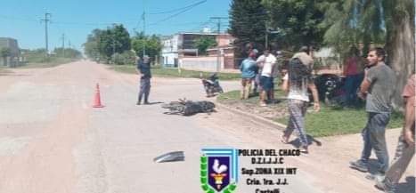 J.J CASTELLI: DOS MOTOCICLETAS PROTAGONIZARON UN SINIESTRO VIAL.
