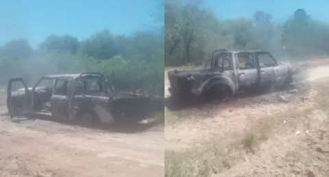 SE INCENDIÓ UNA CAMIONETA DE UN DIRIGENTE SOCIAL EN EL ESPINILLO.