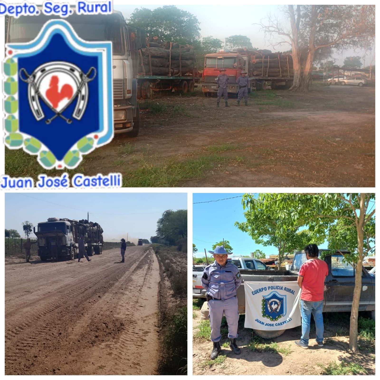 POLICIA RURAL DE J.J CASTELLI SECUESTRÓ 60 MIL KILOGRAMOS DE PRODUCTO FORESTAL.
