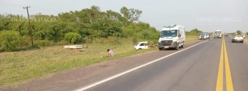 ACCIDENTE ENTRE UNA MOTO Y UN AUTO PROVOCÓ LA MUERTE DE UNA PERSONA SOBRE RUTA 16.