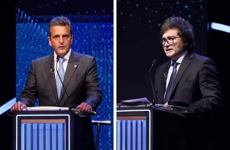 MASSA Y MILEI PROTAGONIZARON UN TENSO DEBATE PRESIDENCIAL A UNA SEMANA DEL BALOTAJE. 