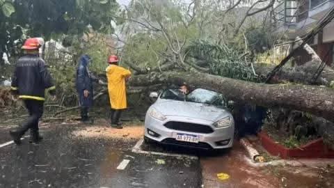 FEROZ TEMPORAL EN EL NORTE DE MISIONES, EL SUR DE BRASIL Y PARAGUAY: LLUVIAS Y DESTROZOS. 