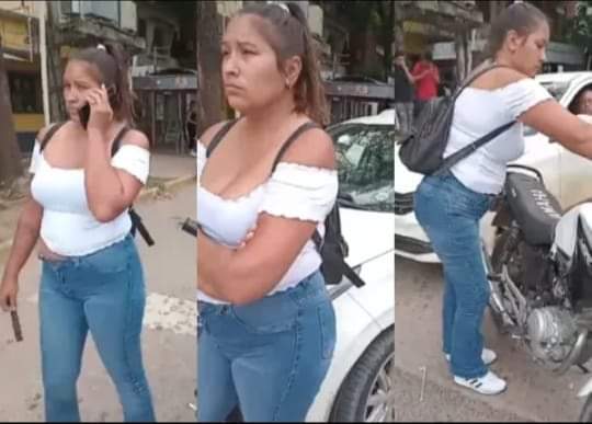 INSOLITO CORTE DE TRÁNSITO: UNA SOLA MUJER REALIZÓ UN PIQUETE CON SU MOTO Y GENERÓ MALESTAR EN LOS CONDUCTORES.