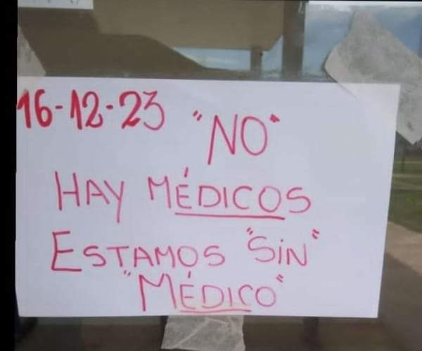 DESDE EL HOSPITAL DE TRES ISLETAS DENUNCIAN LA  FALTA DE MÉDICOS. 