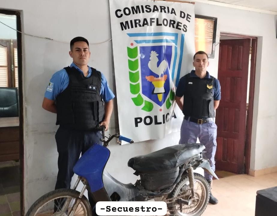 COMISARÍA MIRAFLORES SECUESTRA MOTOCICLETA CON MOTOR Y CHASIS ADULTERADOS EN PLENO CENTRO.